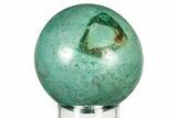 Polished Malachite & Chrysocolla Sphere - Peru #252674-1